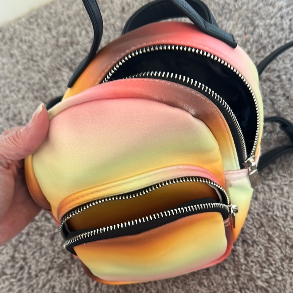 2/$20 Mini Backpack Purse Wild Fable in&out zip pockets adj straps Yellow Pink - Picture 10 of 12